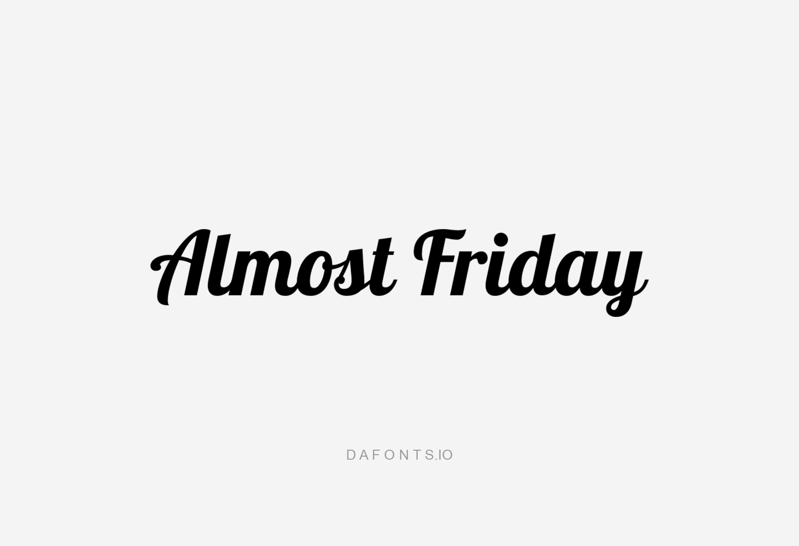 Almost-Friday-Logo-Font
