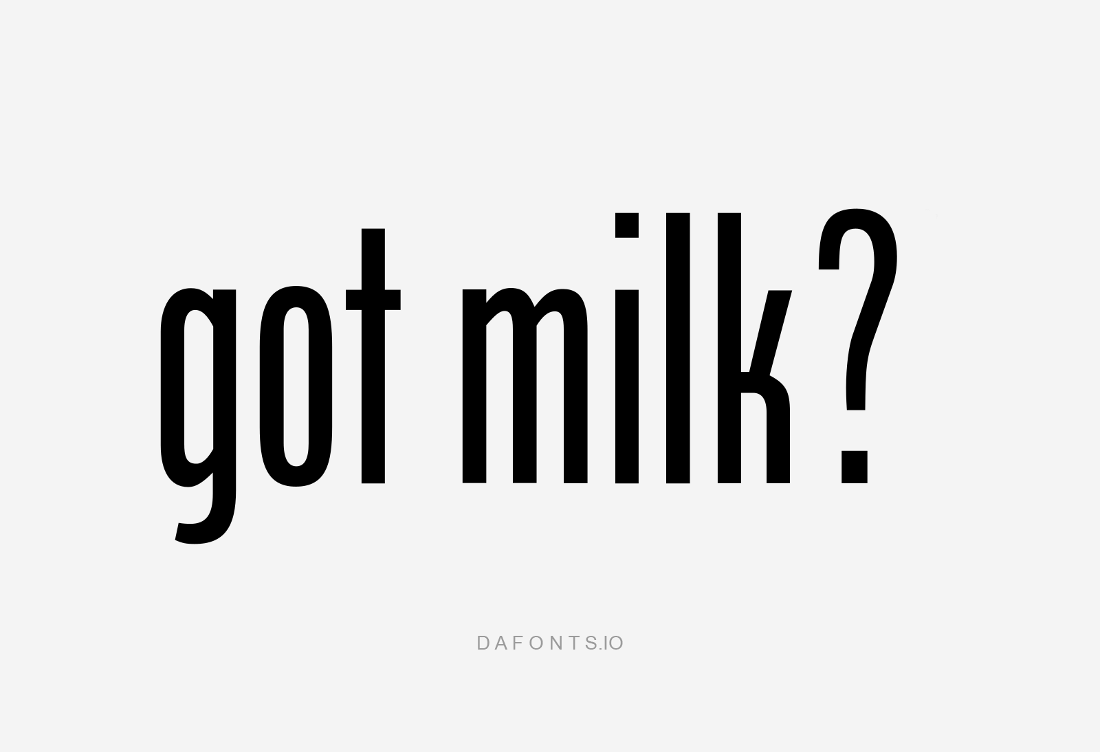 Got Milk? Font