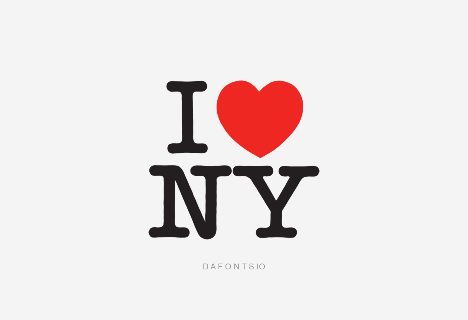 I Love NY Logo Font