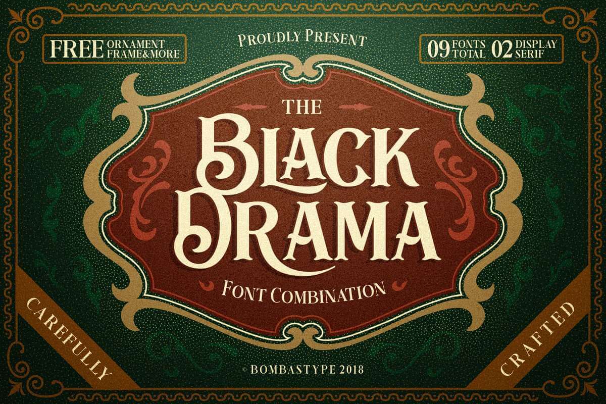 Black Drama Vintage Font -1