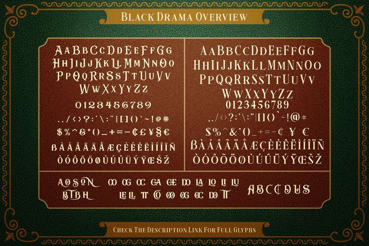 Black Drama Vintage Font -3