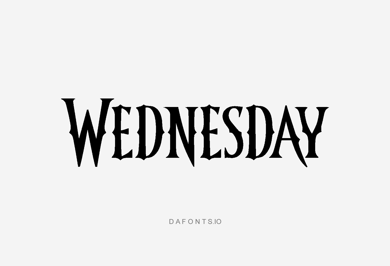 Wednesday-Font