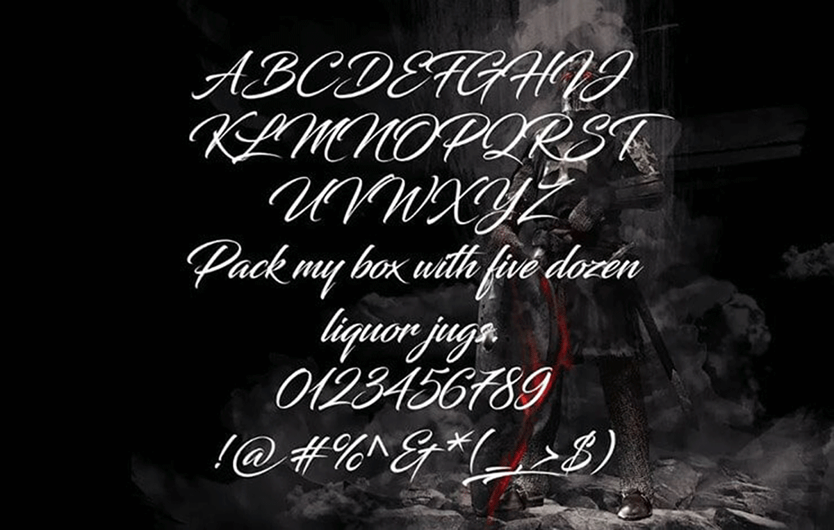 Blacksword Calligraphy Font -3