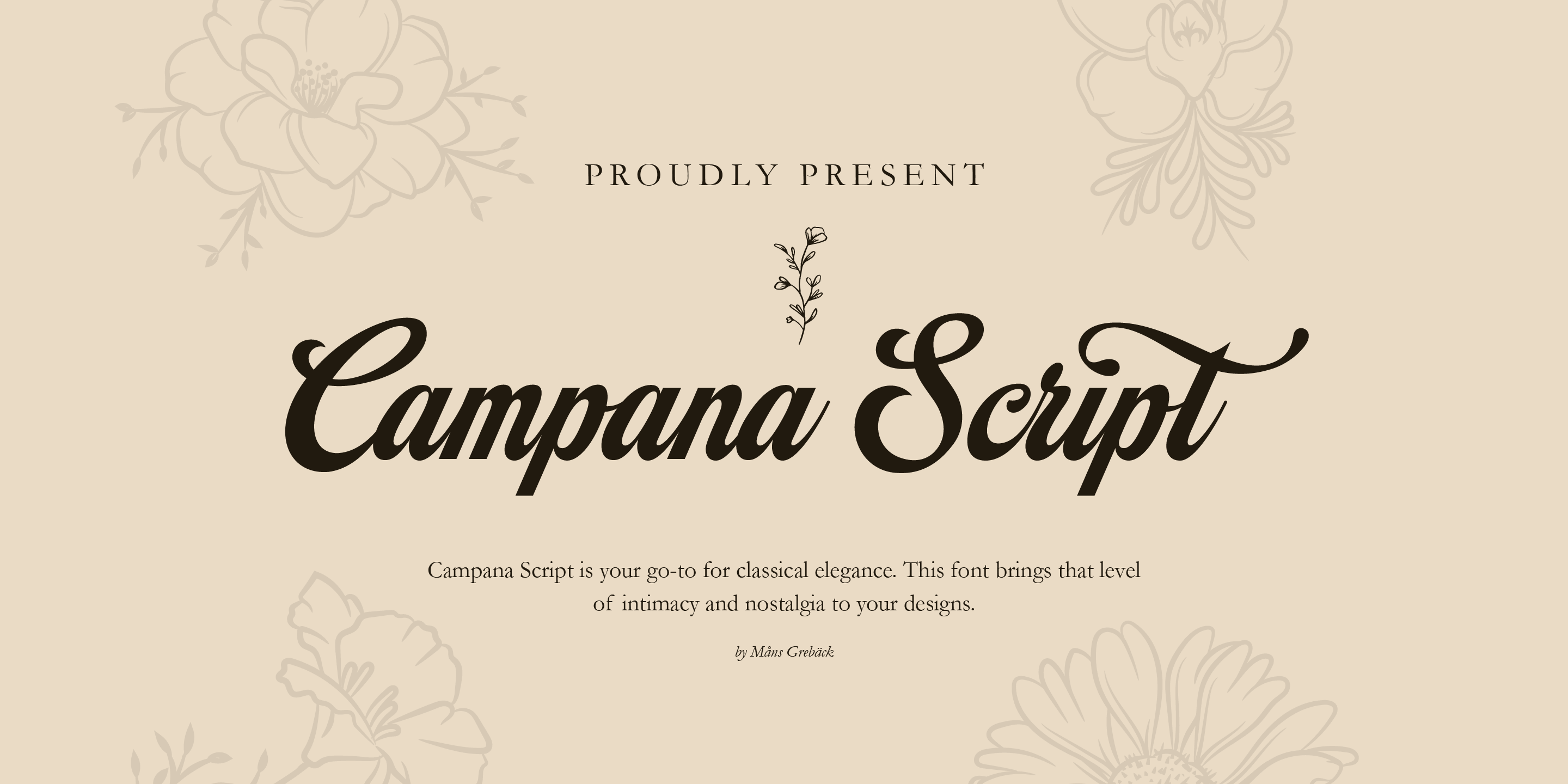 Campana Script Calligraphy Font 1