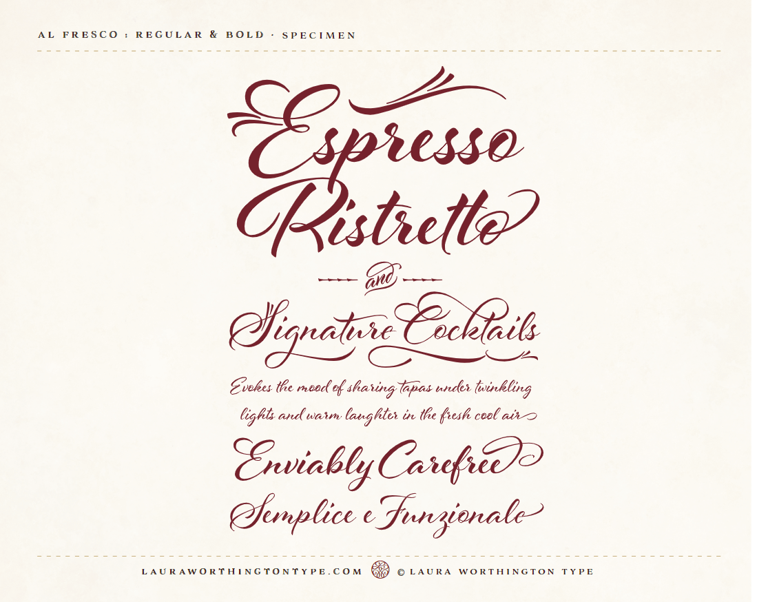 AlFresco Calligraphy Font 2