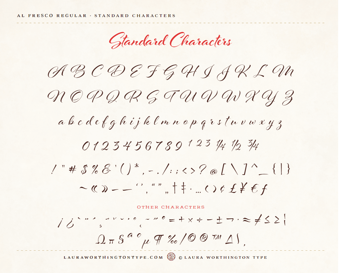 AlFresco Calligraphy Font 3