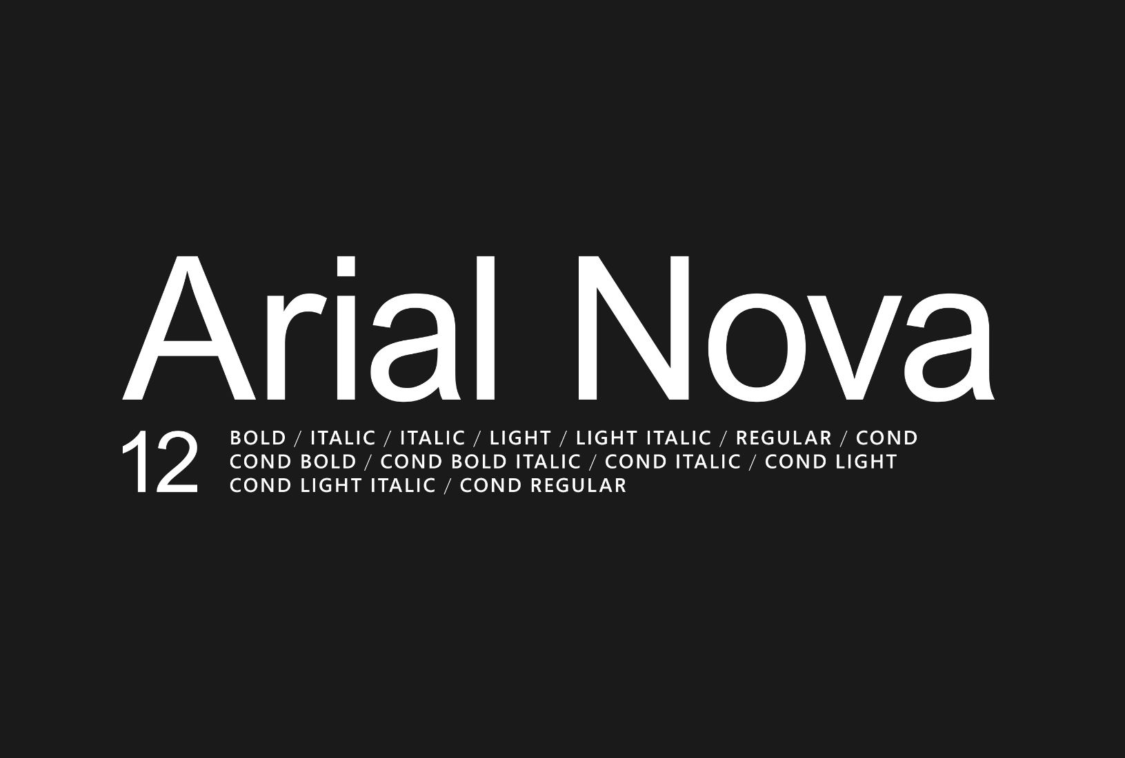 Arial Nova Font