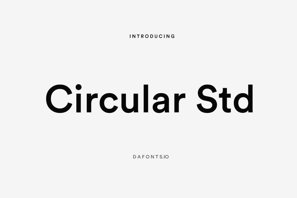 Circular Std Font - Dafonts