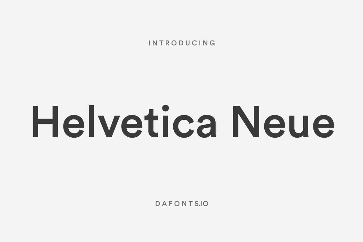 Helvetica Neue Font