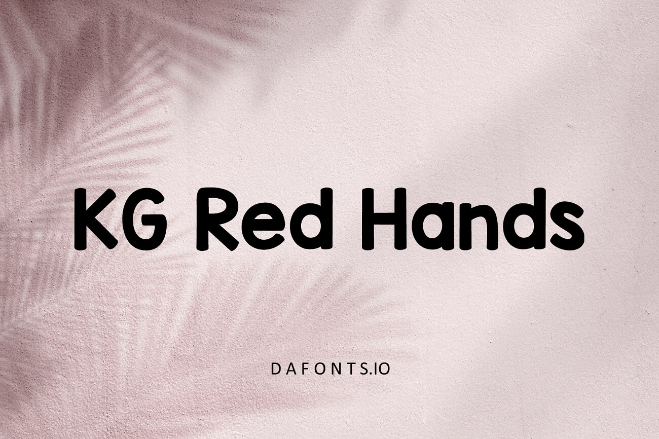 KG Red Hands Display Font -1