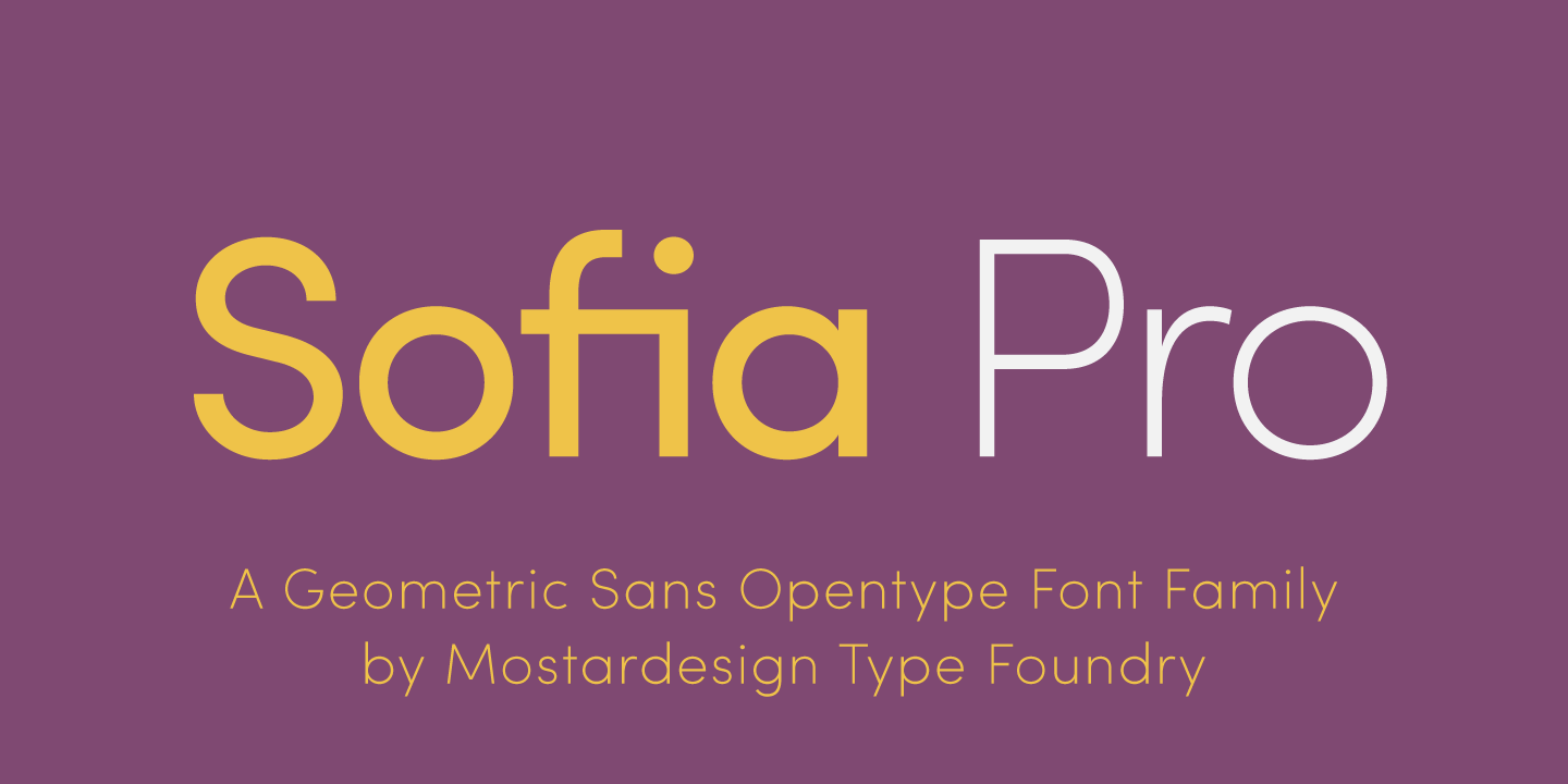 Sofia Pro Sans Font Family