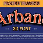 Arbane 3D Font 1