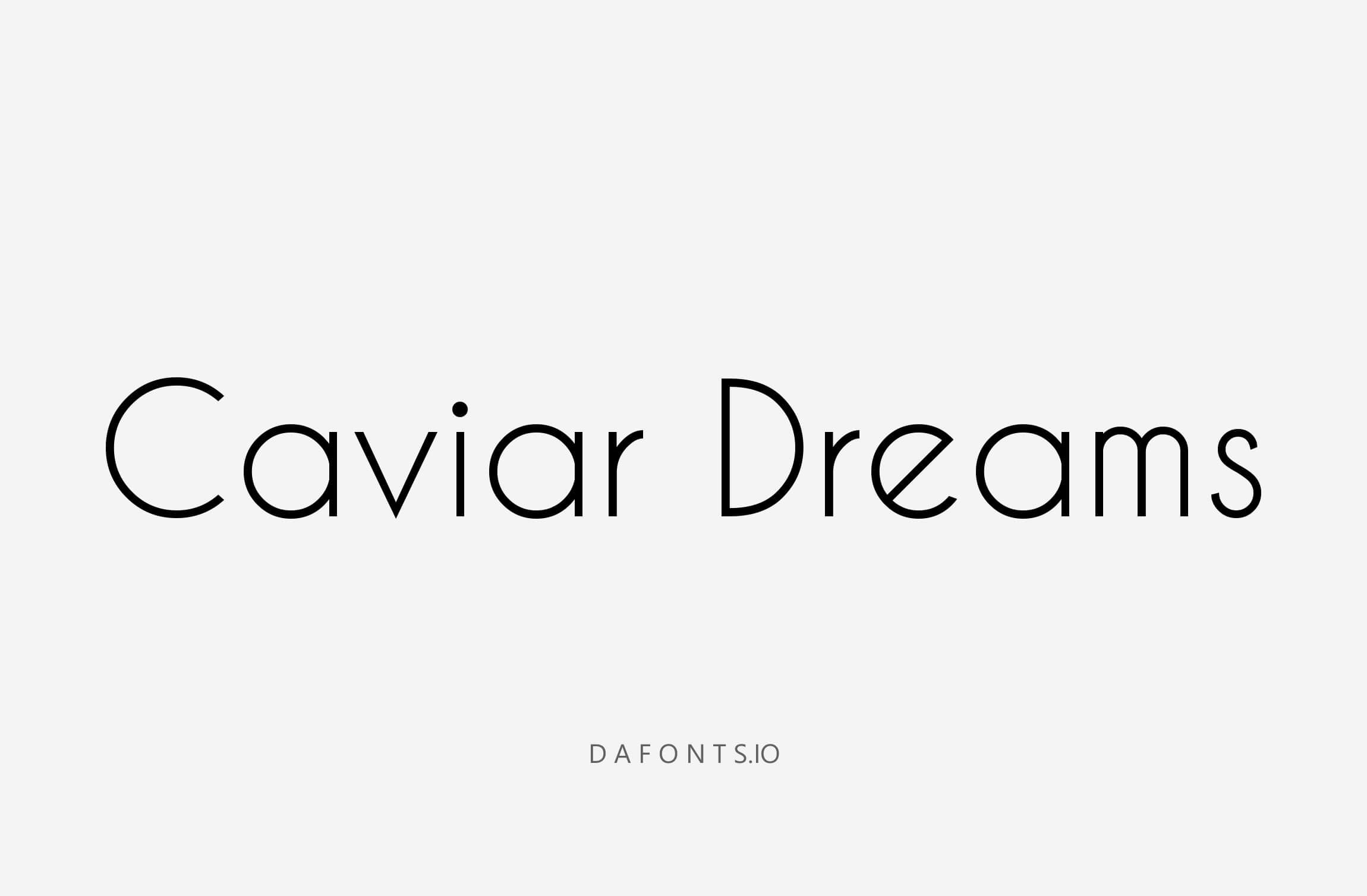 Caviar Dreams Font - Dafonts