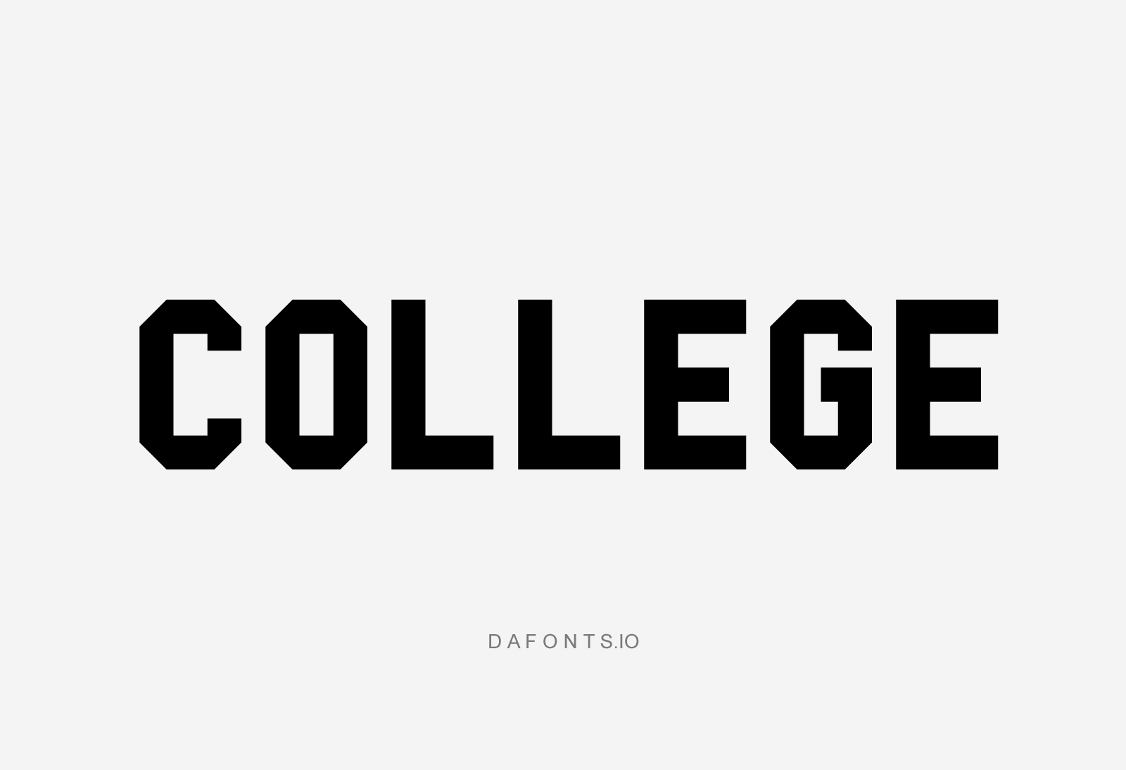 College Font