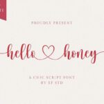 Hello Honey Calligraphy Font 1