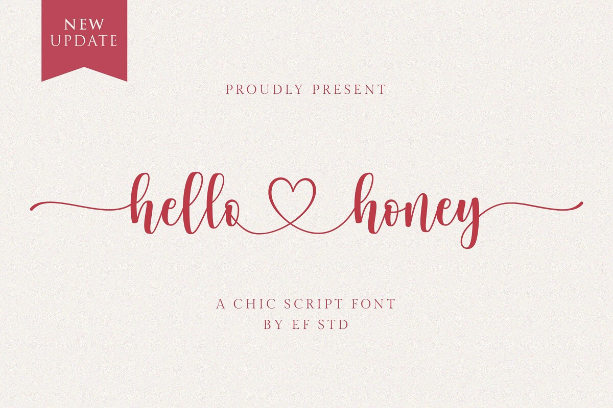 Hello Honey Calligraphy Font 1