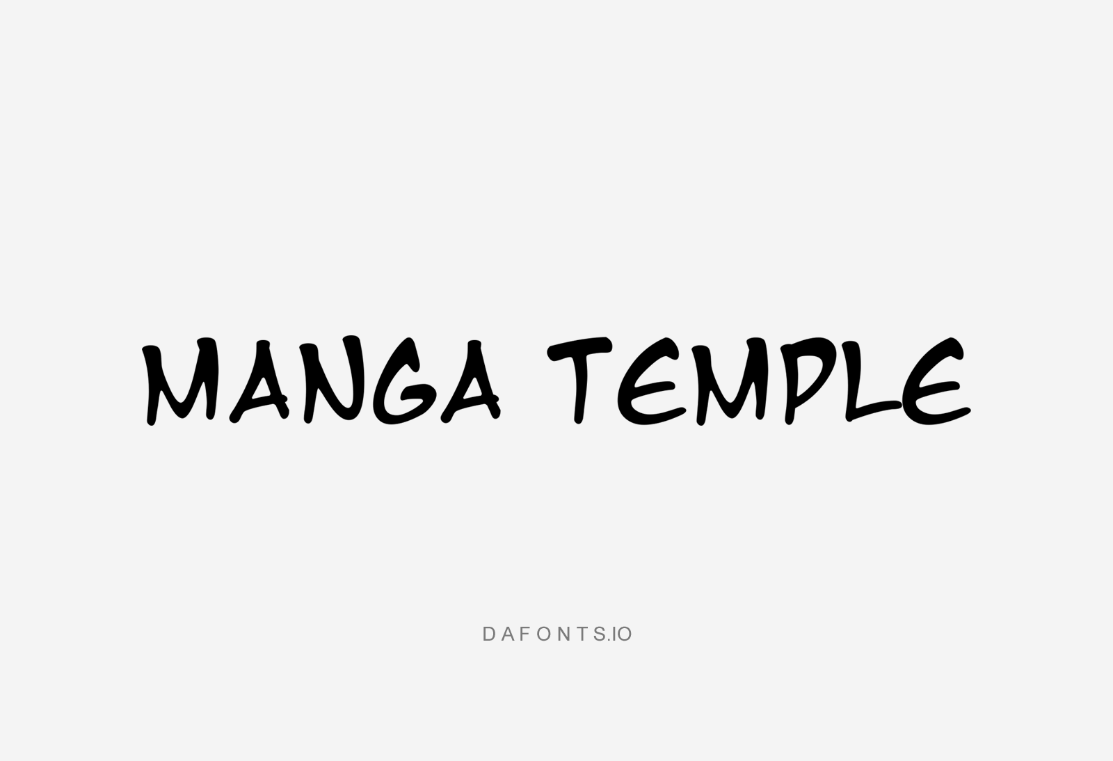 Manga Temple Font