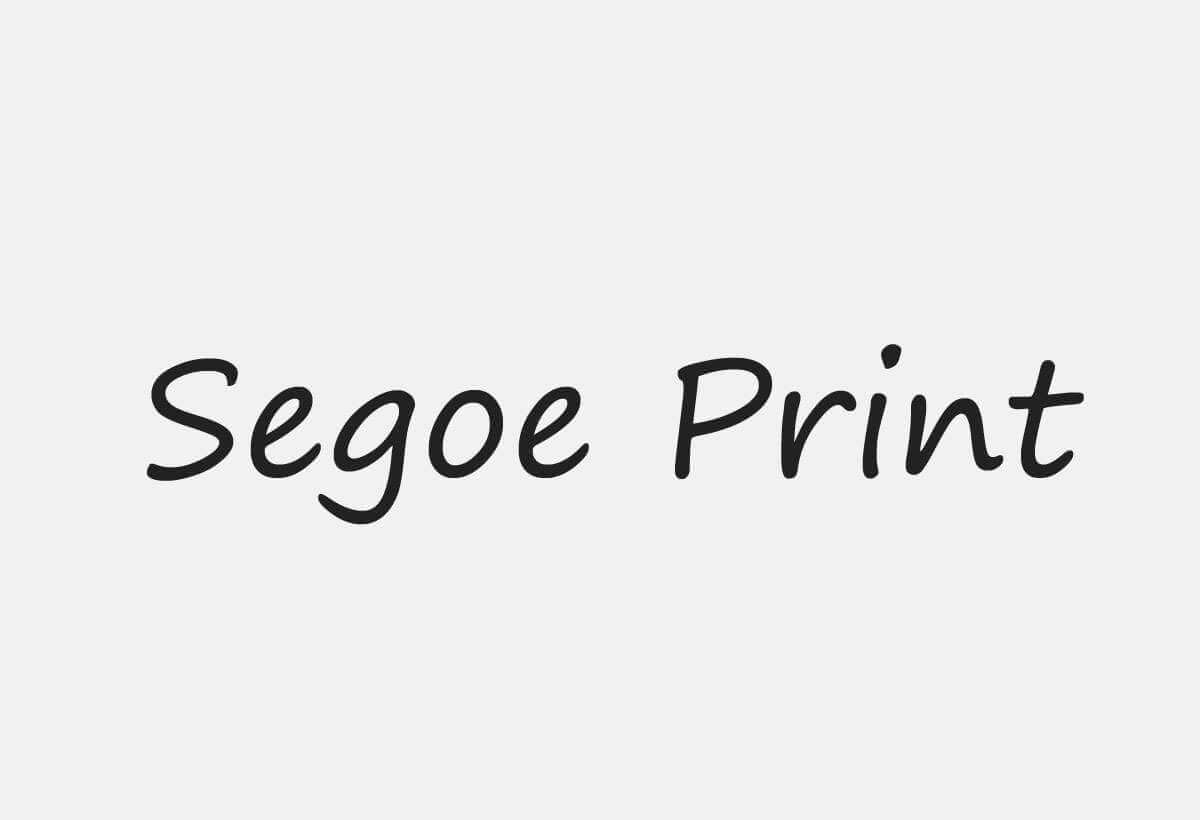 Segoe Print Font -1