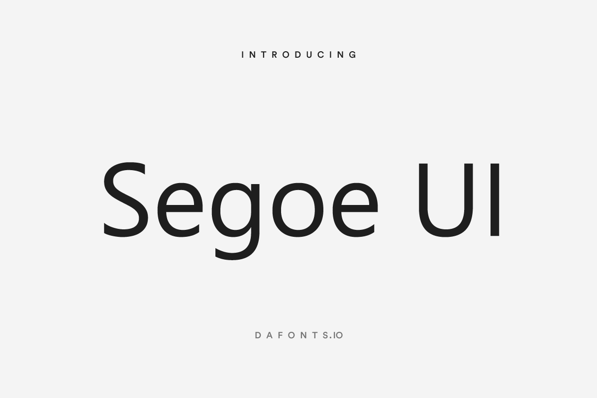 Segoe UI Font