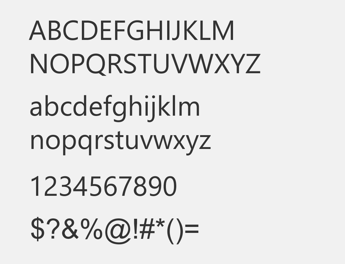 Segoe UI Font -2