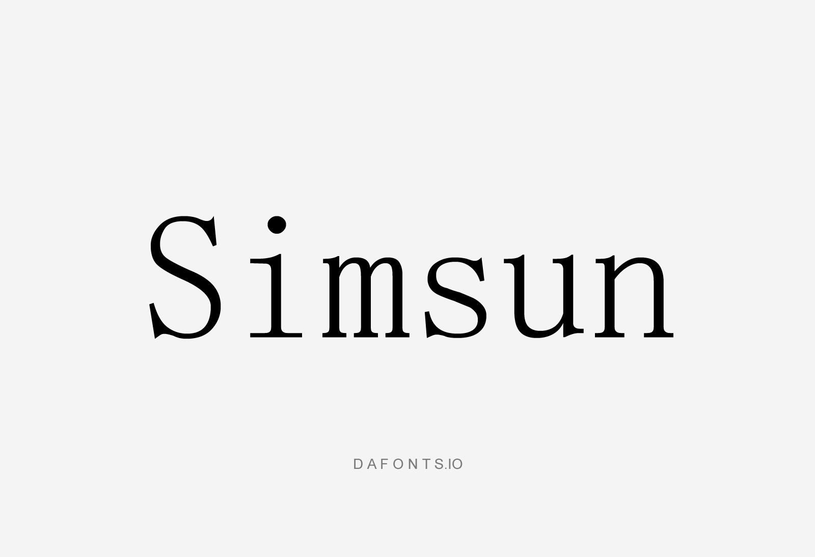 Simsun Font