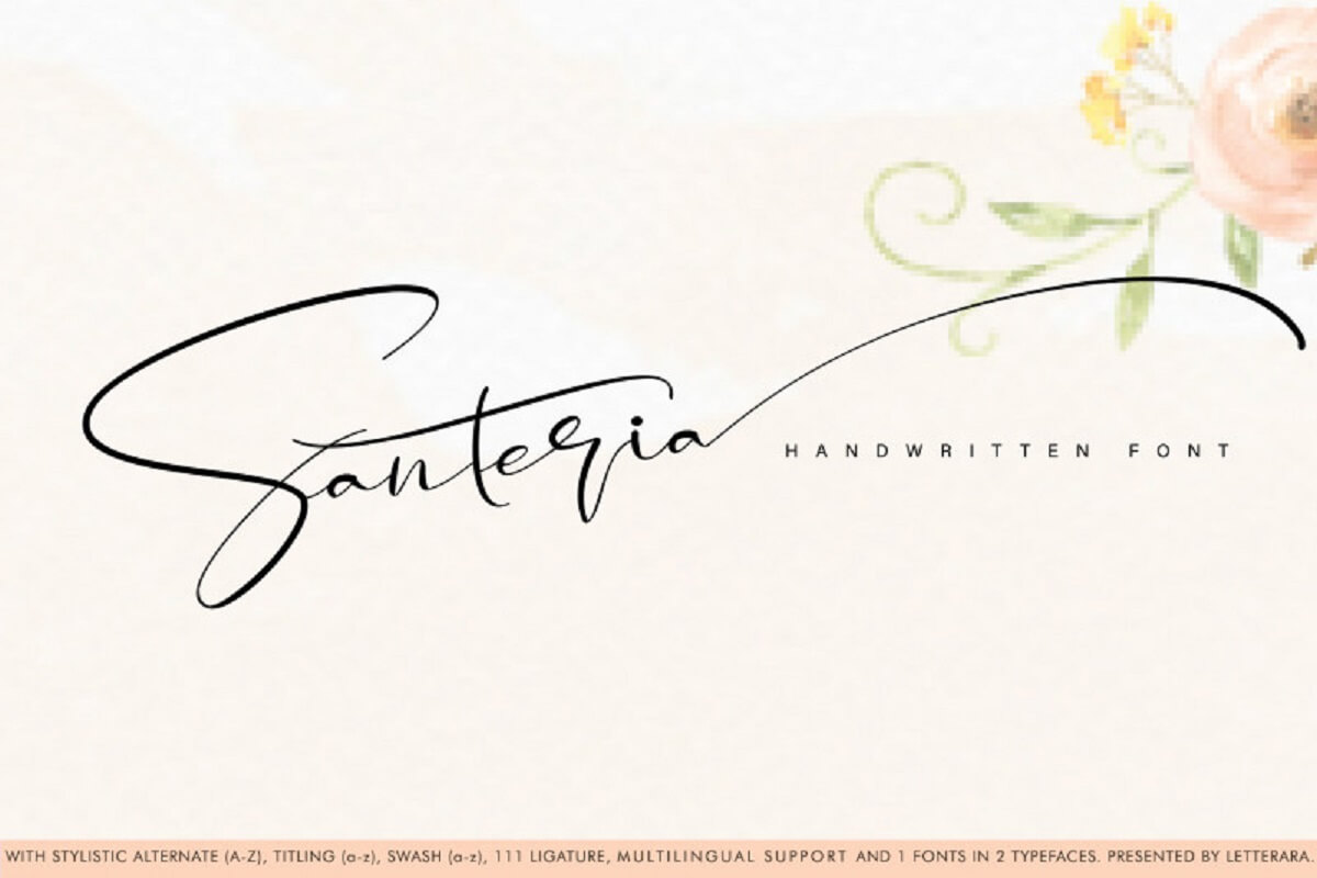 santeria-calligraphy-font