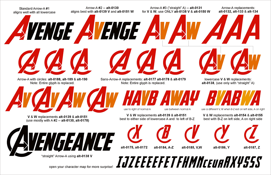 Avengeance Heroic Avenger Font 2