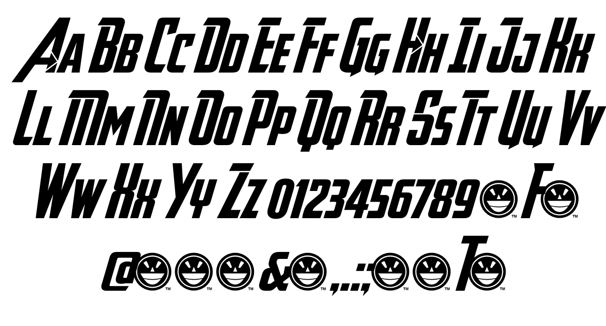 Avengeance Heroic Avenger Font 3