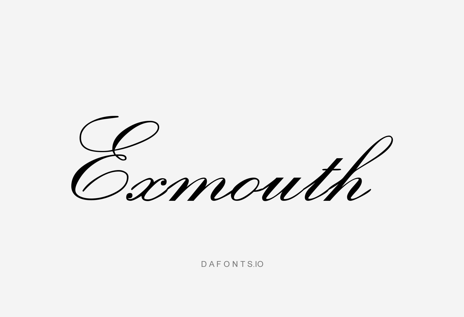 Exmouth Calligraphy Font