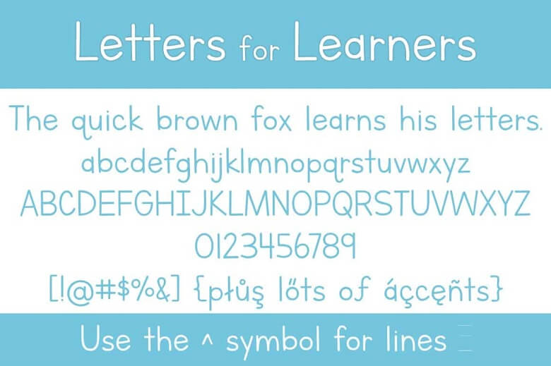 Letters for Learners Font 3