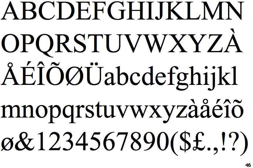 Times New Roman Font 3