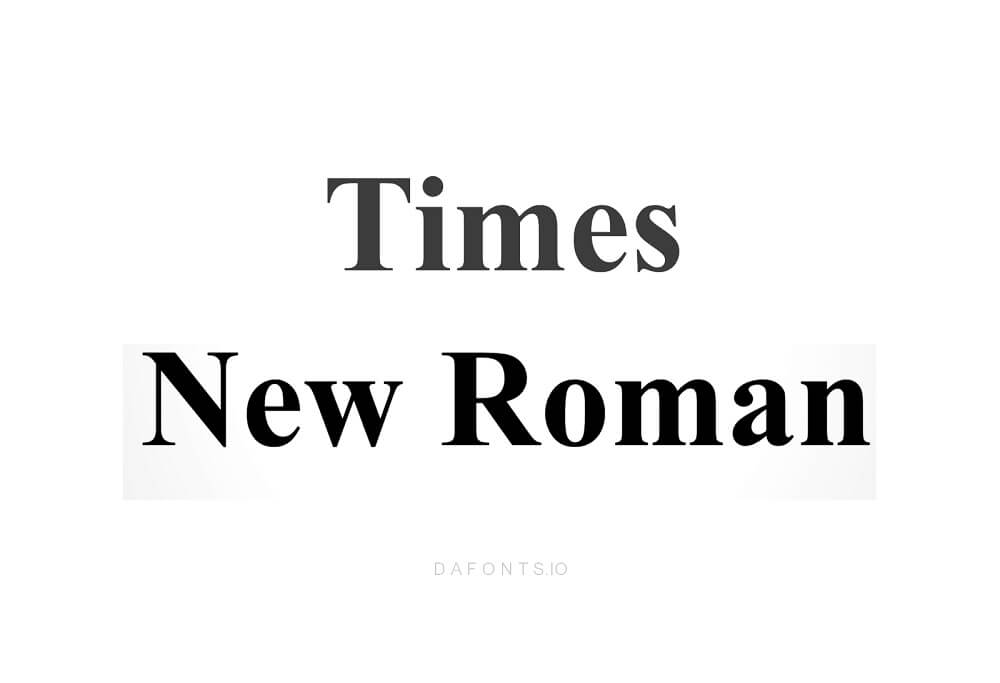 Times New Roman Font