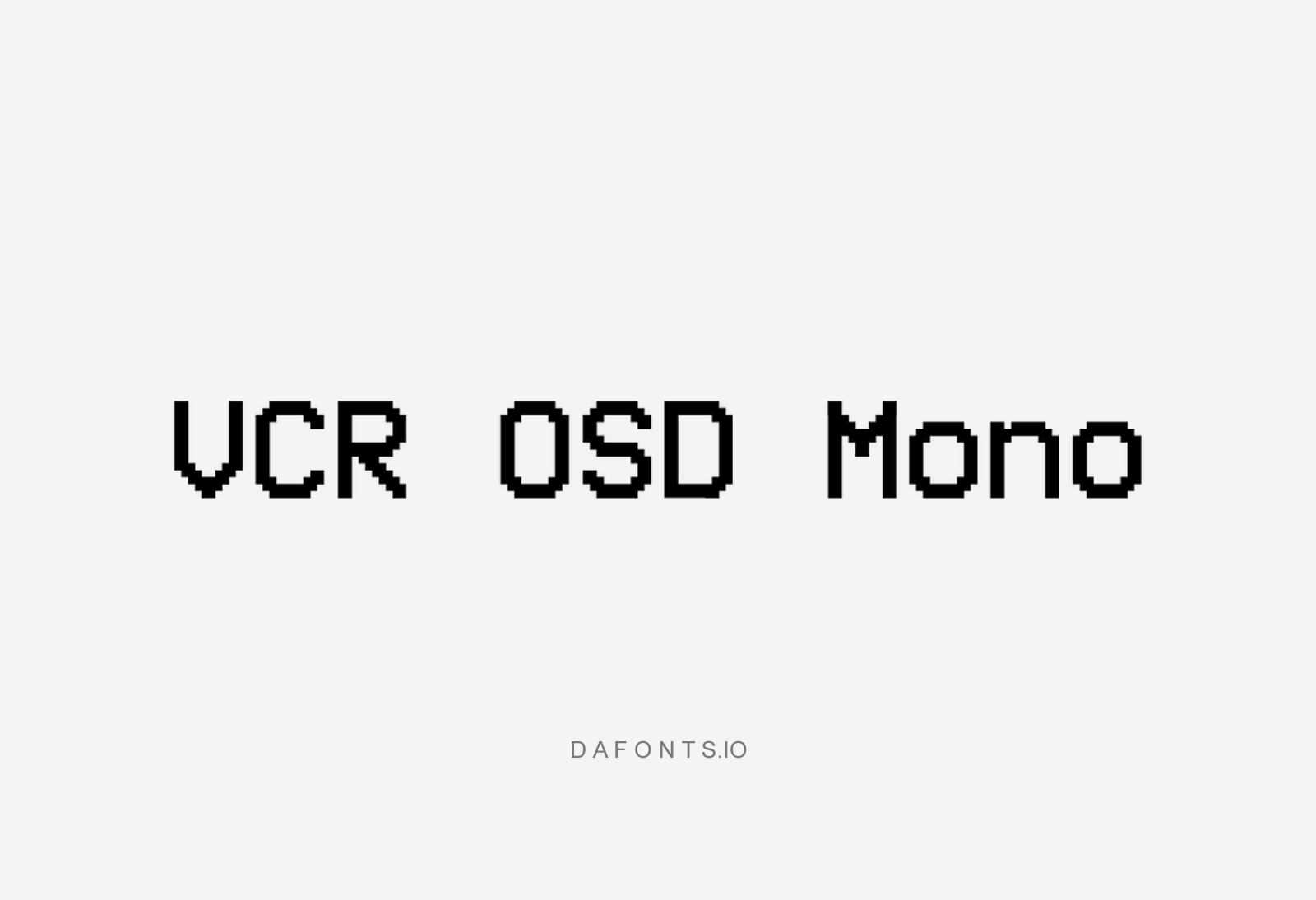 VCR OSD Mono Font