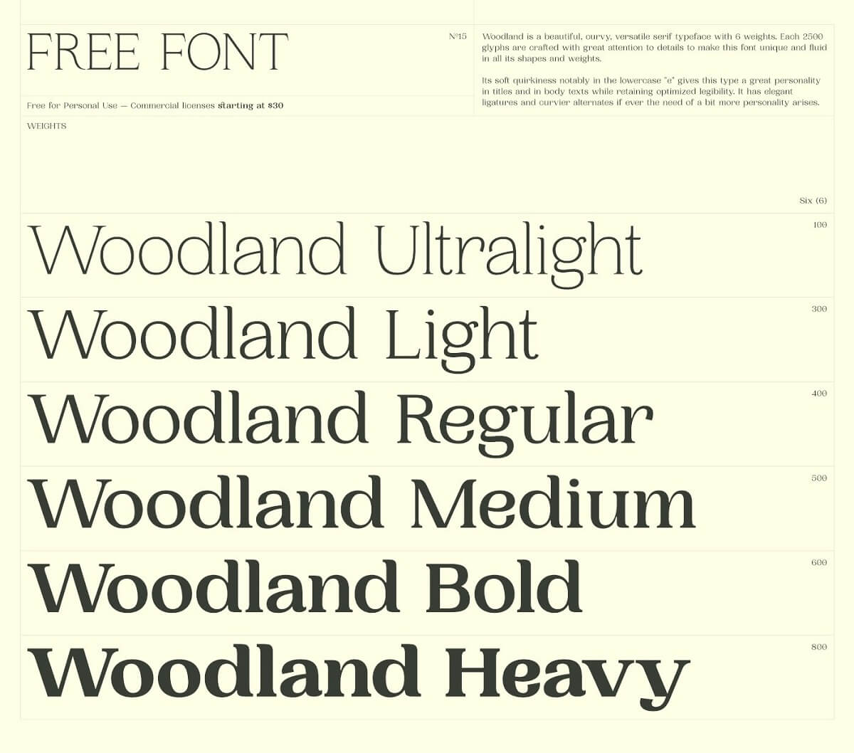 Woodland Font 1