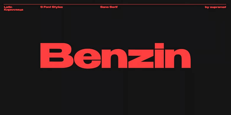 Benzin Font