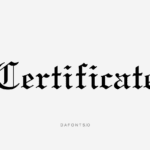 Certificate Font