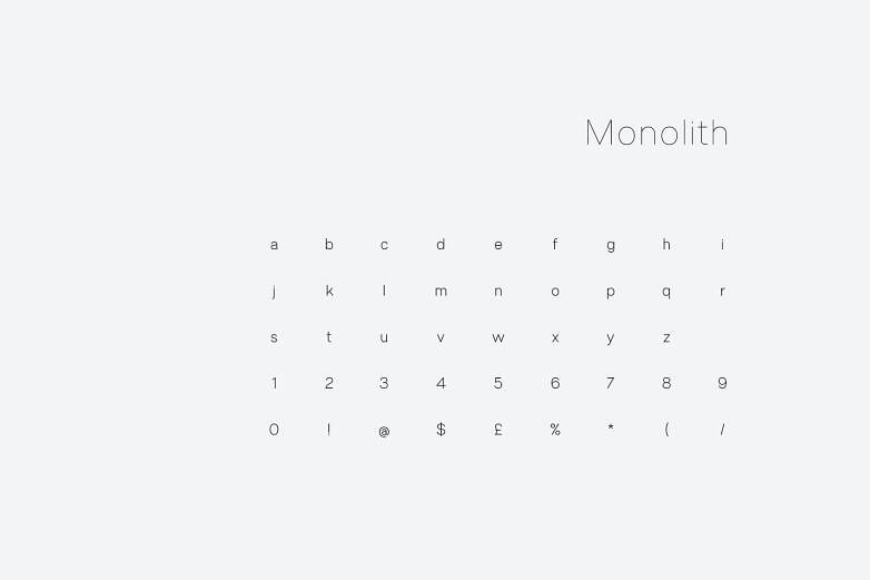 Monolith Font 2