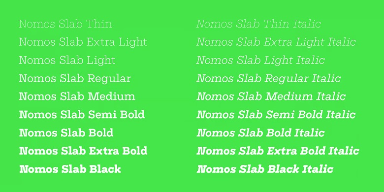 Nomos Slab Font 2